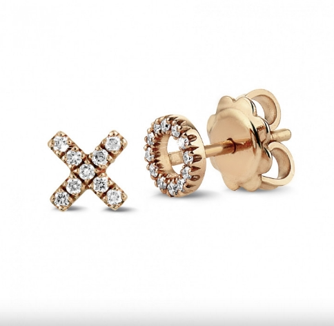 XO Diamond Stud earrings