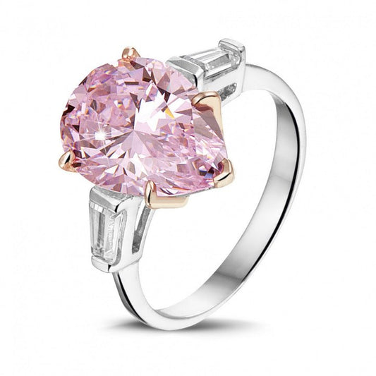 Pear Shape Pink Diamond Ring