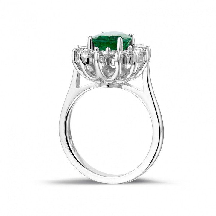 Princess Green Emerald Ring
