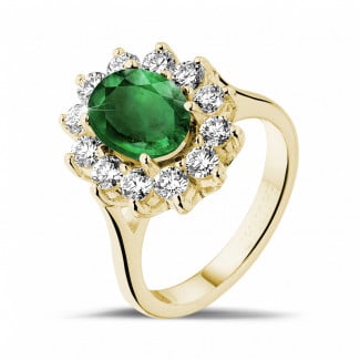 Princess Green Emerald Ring
